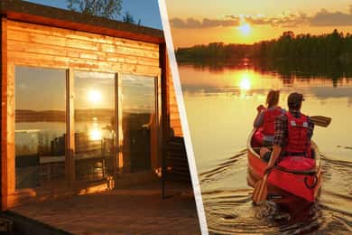 AVKOPPLANDE KANOT- OCH PANORAMASAUNAUPPLEVELSE FRÅN ROVANIEMI