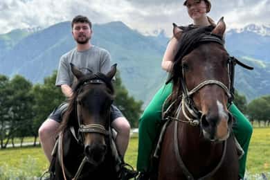 Randonnée à cheval à Kazbegi