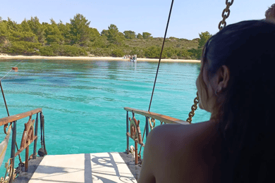Excursión de un día desde Salónica: Laguna Azul y isla de Diaporos