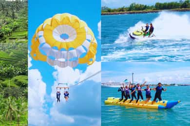 Bali: sporty wodne (skuter wodny, parasailing, banan wodny) i zjazdy na linie
