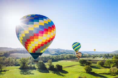 Hot Air Balloon, Pienza, Montalcino, Val D'orcia