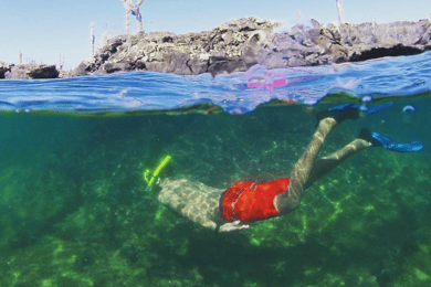 Excursão de 1 dia aos túneis de lava saindo da Ilha Isabela
