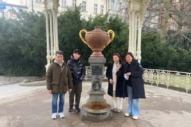 Karlovy Vary: Degustação de águas termais minerais e excursão a pé