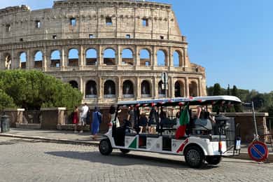 Rome: Fun Golf Cart Tour with Music and Gelato