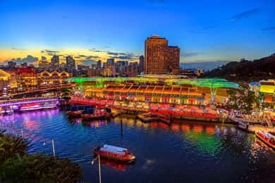 Singapur: Visita nocturna de la ciudad con crucero por el río