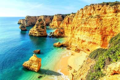 A partir de Faro: Excursão de 1 dia à Gruta de Benagil, Marinha e Carvoeiro