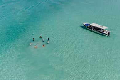 Tour panoramico in barca della laguna di Bacalar con open bar e snack