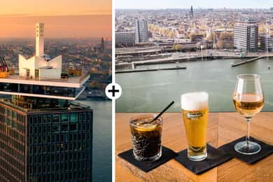 Inngangsbillett til A'DAM Lookout med 2 drinker