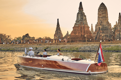 Ayutthaya: Luxury Hacker Craft Boat Cruise Temple sightsee