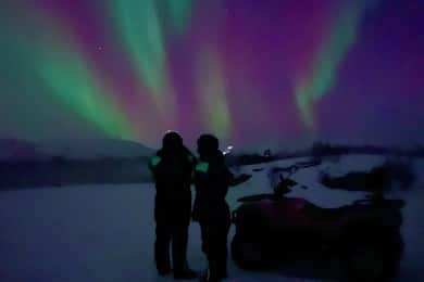 Ett spektakulärt norrskensäventyr med ATV