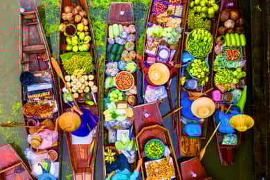 Bangkok: mercato galleggiante e mercato ferroviario