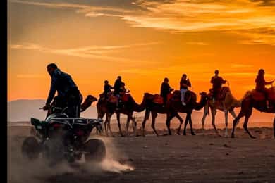 Marrakech : dîner-spectacle dans le désert d'Agafay, quad, jet ski et chameaux