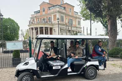 Villa Borghese: tour en coche de golf con recogida en el hotel.