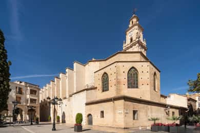 Gandía: Entrance to the Insigne Collegiate Church of Gandía