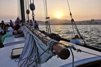 Setubal : coucher de soleil à bord