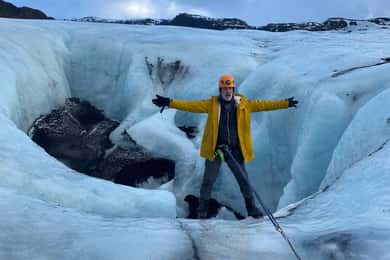 Privat isklättring vid Sólheimajökull