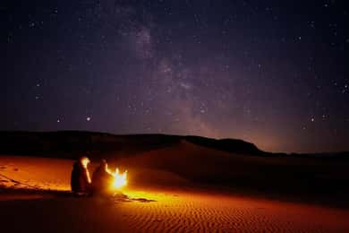 Kanab : Dunes de sable rose corail, coucher de soleil, S'mores et étoiles