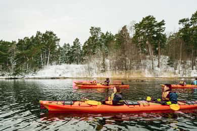 Estocolmo: Caiaque de inverno, Fika sueco e sauna quente