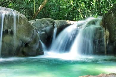 Passeio pelo rio Mayfield Falls com transporte particular