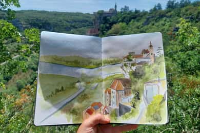 Rocamadour: Travel sketchbook