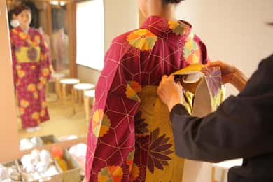 京都：清水寺：着物と室内撮影