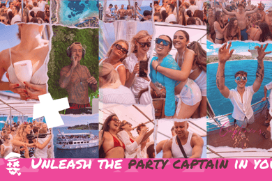 Opsplitsen: Bootfeest van de kapitein - Blue Lagoon, DJ & gratis drankjes