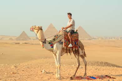Cairo: Passeio de camelo à volta das pirâmides com serviço de busca no hotel