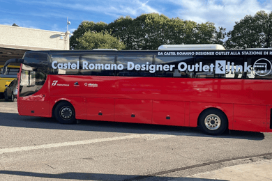Aeropuerto de Ciampino: Tren + ticket de entrada en autobús al Outlet Castel Romano