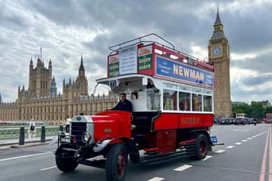 Visita a Londres: Excursão em Autocarro Aberto Vintage com Guia