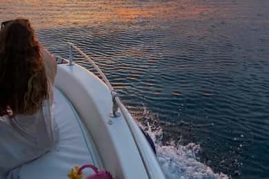 Sunset Sailing to Ksamil Islands with Fruits and Drinks