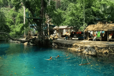 Vang vieng:Zipline,Rafting,2 Cave Hikes,Kayaking,Lagoon 3