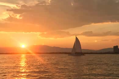 Palma de Mallorca: Catamarantocht bij zonsondergang met drankje