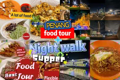 Penang: Authentic Local Food Tour with Scenic Walk