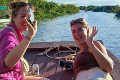Закат Kompong Pluk Floating Village
