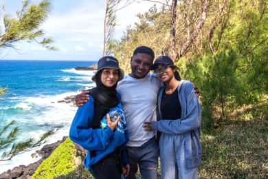 Södra Mauritius: Enkel vandring längs klippor och genom djungeln till en gömd vattenfall