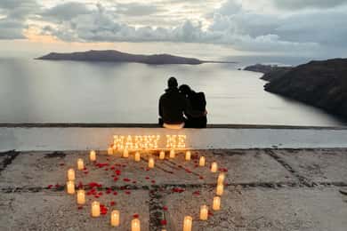Santorini: Romantic Proposal with Caldera View