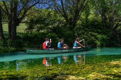Fiume Tirino, Abruzzo: Canoa e E-Bike Tour con pranzo