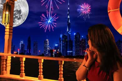 Dubai: Nyårsaftons fyrverkerier Abra Cruise