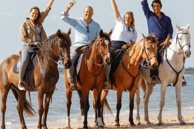 Randonnée à cheval sur la plage en GROUPE + Reportage photo - PDT