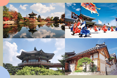 Séoul : Visite du palais de Gyeongbok, du village de Bukchon et de Gwangjang