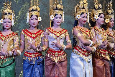 Представление Apsara с ужином включает трансфер и трансфер