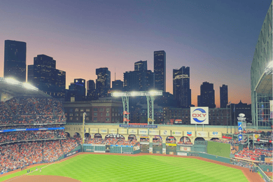 Jogo de beisebol do Houston Astros no Minute Maid Park