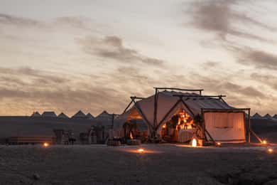 Marrakech: Privat middag i Agafay-ørkenen med musikk og ildshow