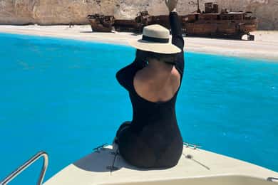 Porto Vromi: Shipwreck, Blue Caves & White Beach by Boat