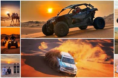Doha:ATV,Quad or Buggy Dune Bashing,CamelRide & Sandboarding