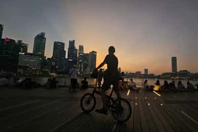Singapur: Tour nocturno en bicicleta
