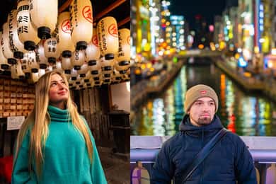 Osaka: Privéfotoshoot in het bruisende nachtleven (Dotonbori)