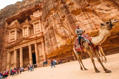 Amman/Mer Morte : excursion d'une journée à Pétra et au Wadi Rum avec prise en charge à l'hôtel