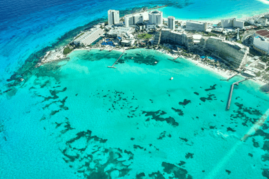 Vuelo panorámico a la Zona Hotelera de Cancún e Isla Mujeres