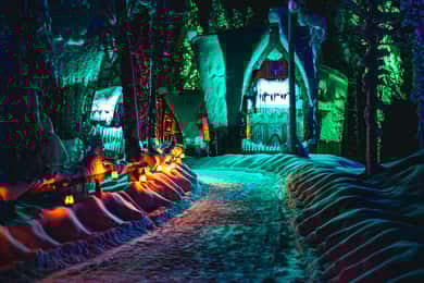 Levi: Arcandia – Parc d'aventures àrtic, entrada al costat del parc